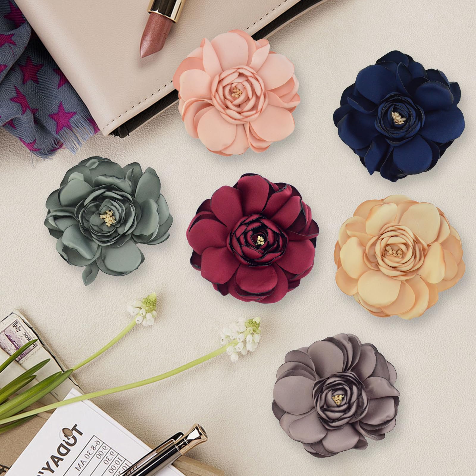 UBQUBQ Dog Collar Accessories Pack of 6, Decorative Flower Charms for Dog and Cat Collars (Style 2)