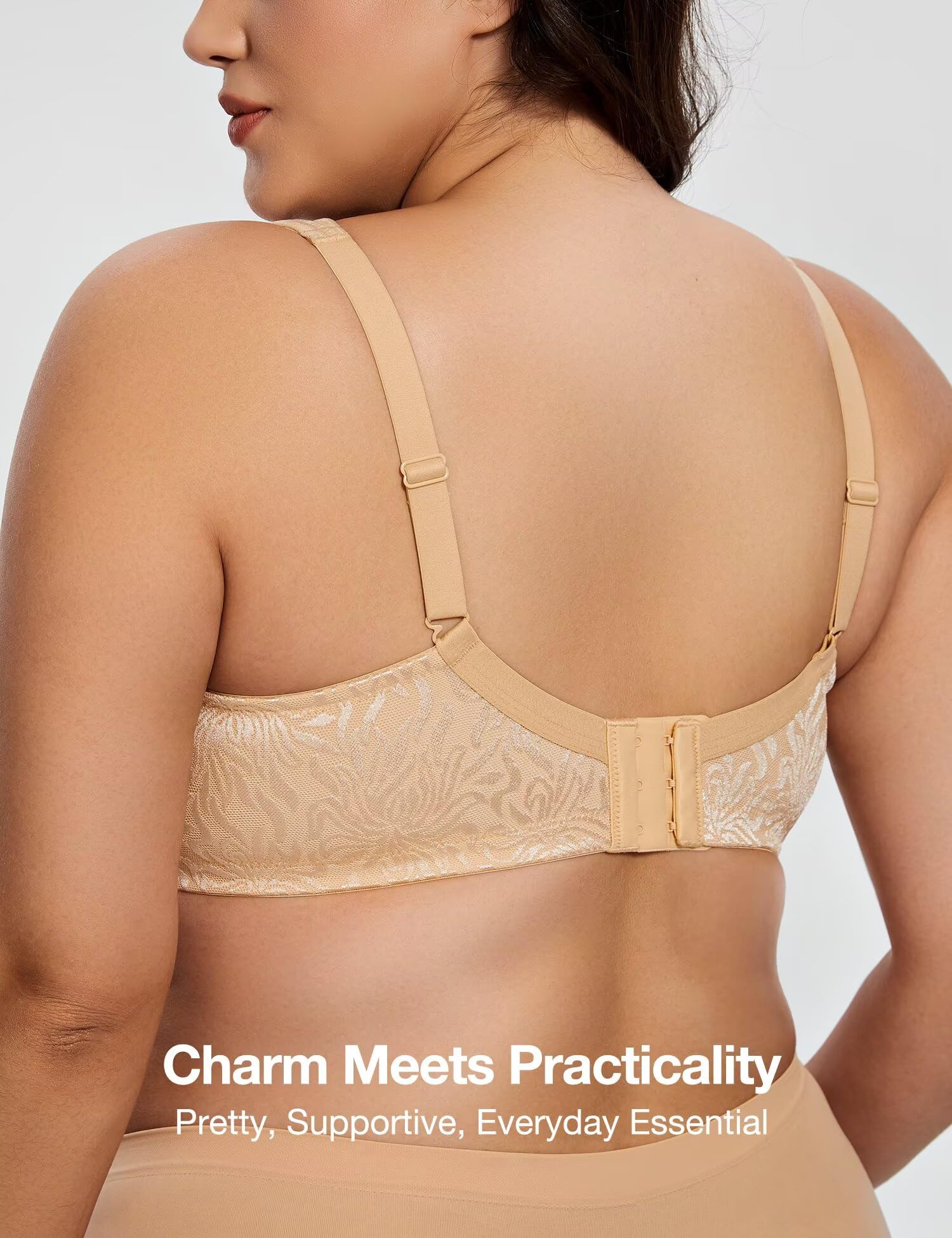 Deyllo Soutien-Gorge Minimiseur pour Femmes Soutien-Gorge sans Fil Non Rembourré