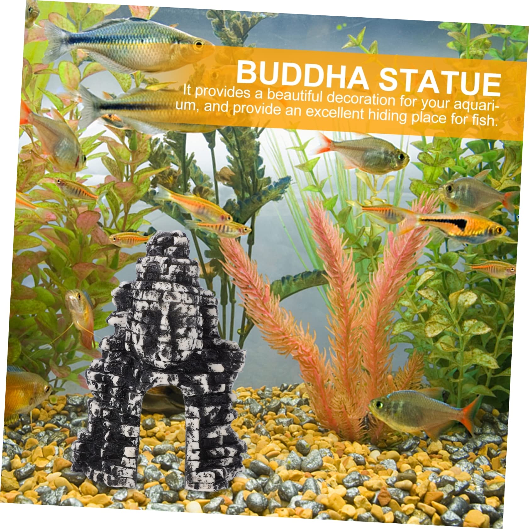 BESPORTBLE 3stücke Feng Shui Zen Buddha Statue Für Aquarien Resin Dekoration Für Fischbecken Für Süß Und Kreative Detailliertes Aquarium Ornament