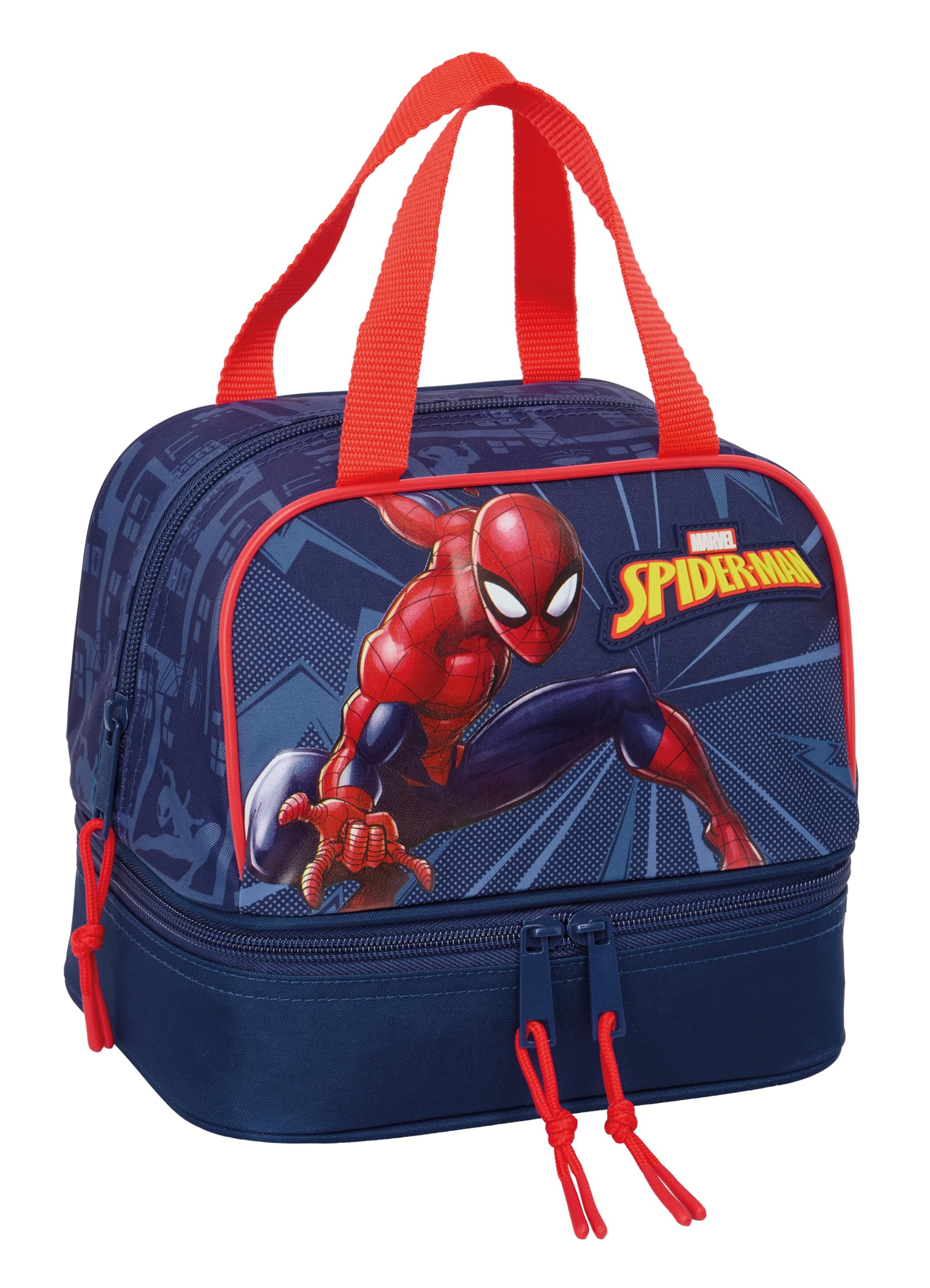 Spiderman – Lunch Box, Pencil Case, Quality and Maximum Resistance, Meal Holder, Recreation, Snack and Breakfast, 20 x 15 x 20 cm