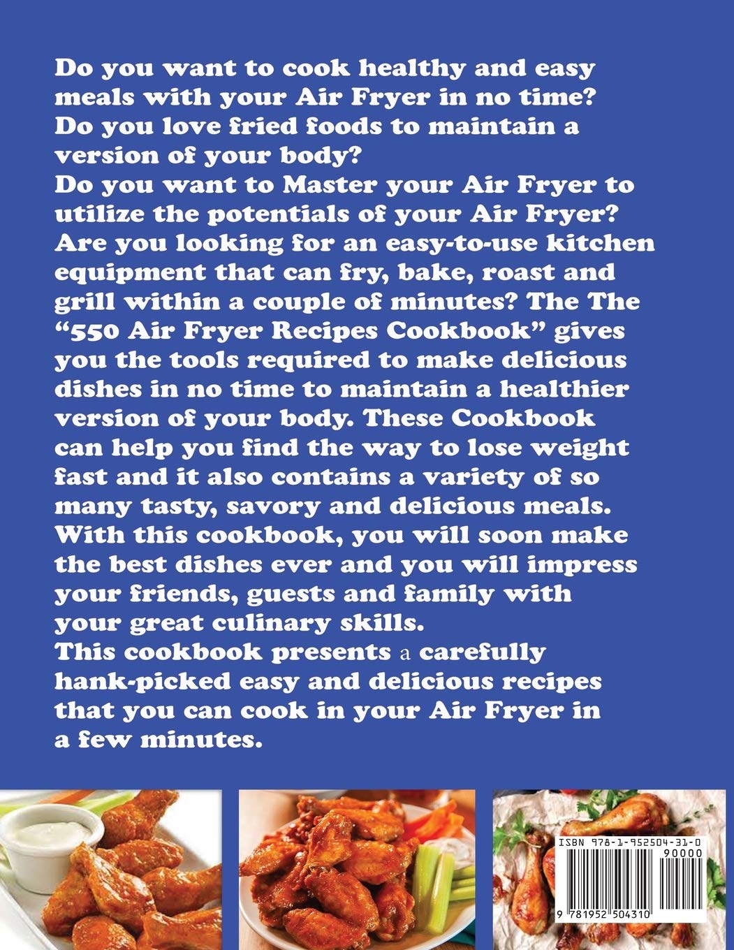 550 Air Fryer Recipes Cookbook: Easy, Delicious & Foolproof Air Fryer Recipes Anyone Can Make for Healthy Living image 2