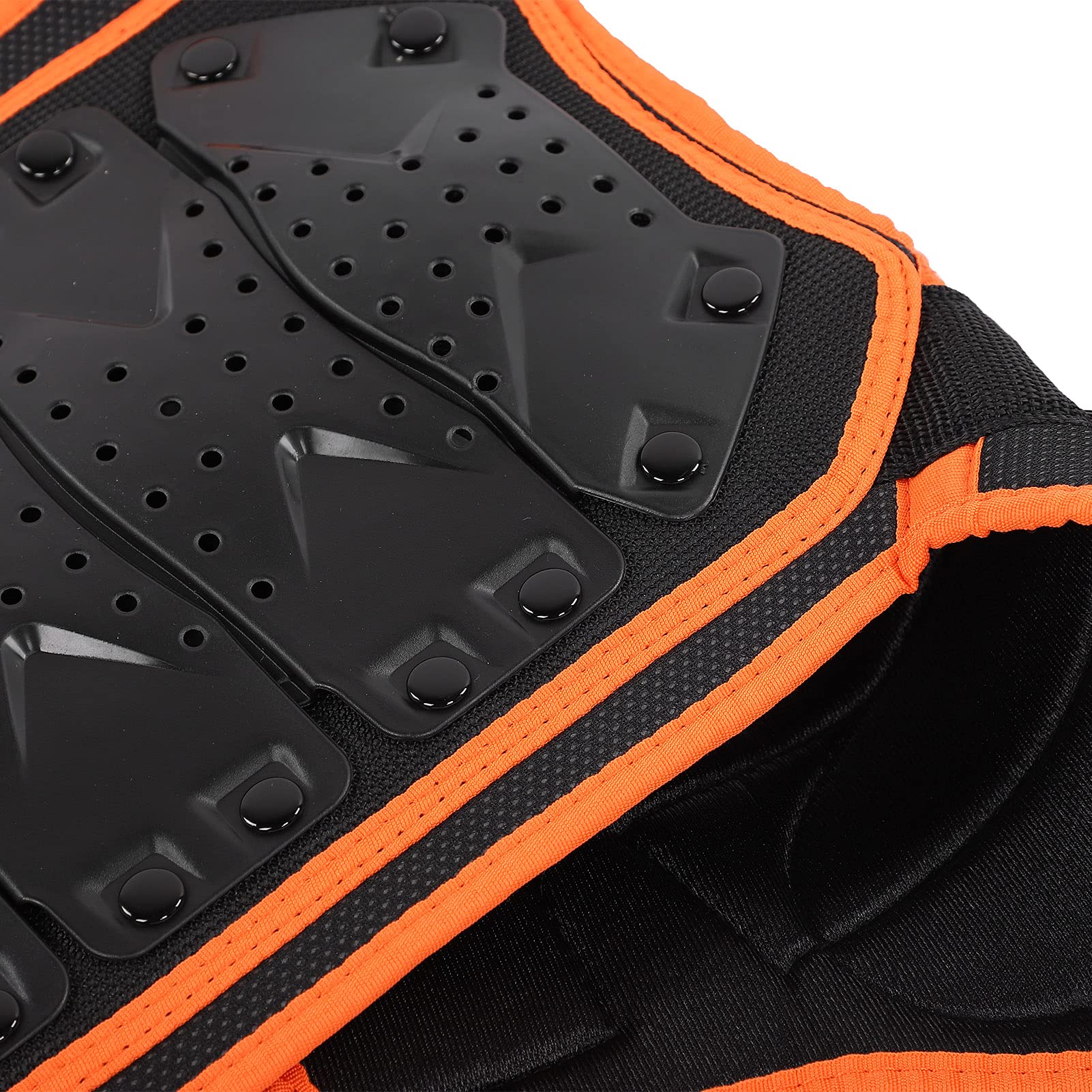 01 Reiten Brustschutz, Kinder Sport Protektor Weste Leicht zum Schutz des Körpers (Orange Black, S)