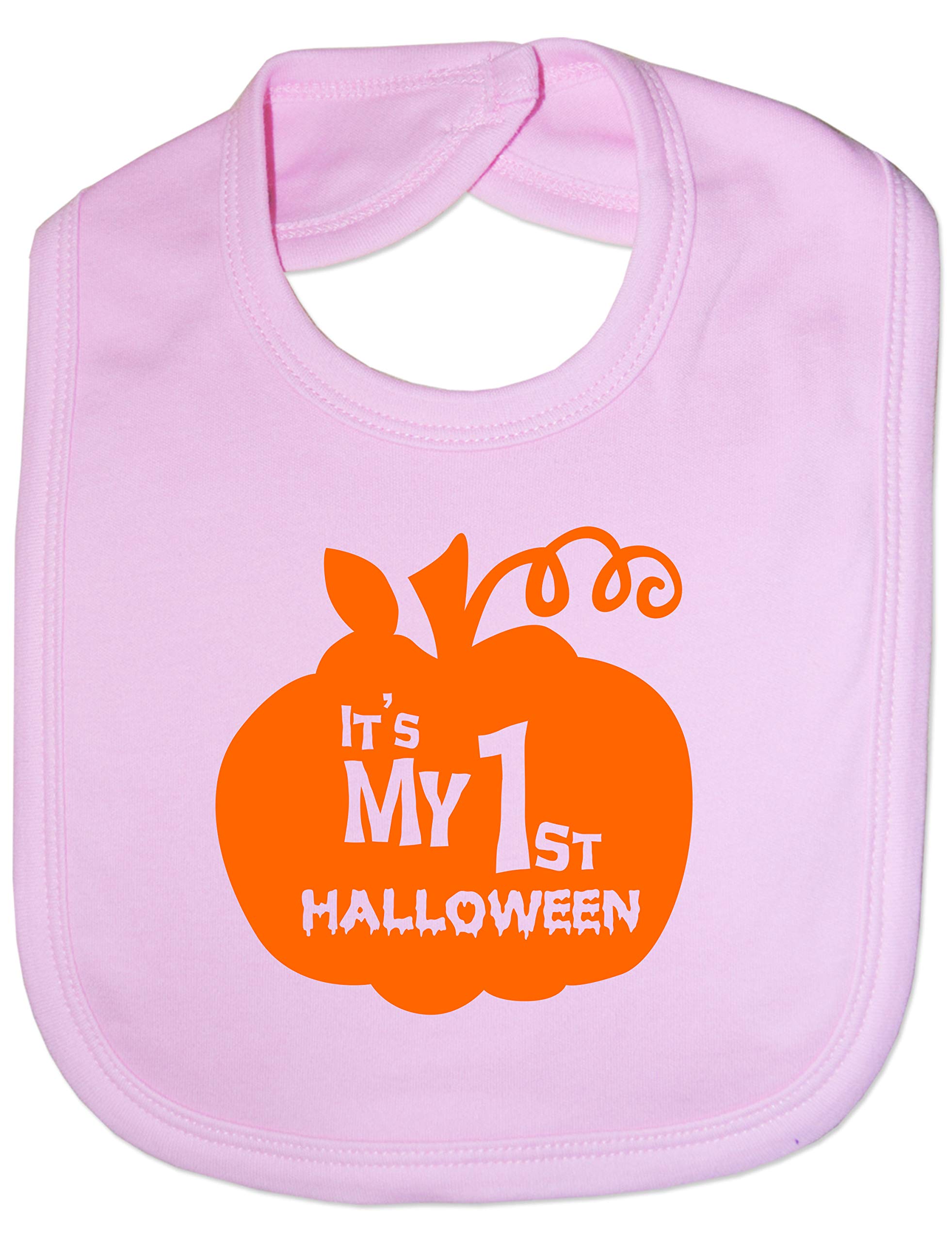 Print4U Feeding Bib My 1st Halloween Pumpkin Pink