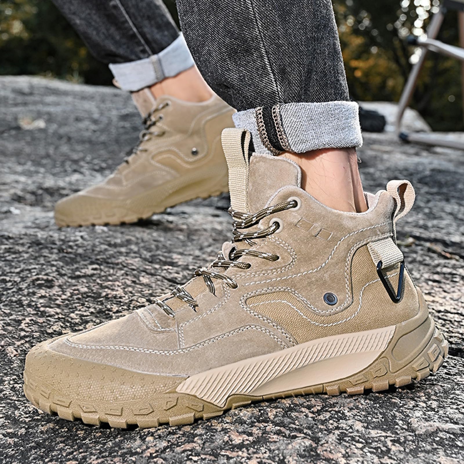Zapatos de senderismo prácticos para hombre, otoño e invierno, cálidos