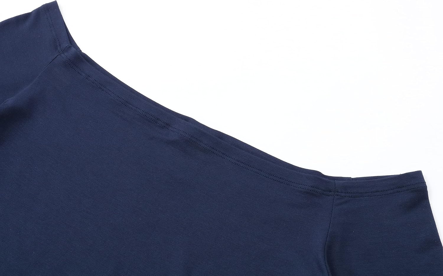 OThread & Co. Women's Off Shoulder 3/4 Sleeve Crop Top Comfy Basic Stretch Layer Shirt - Image 5