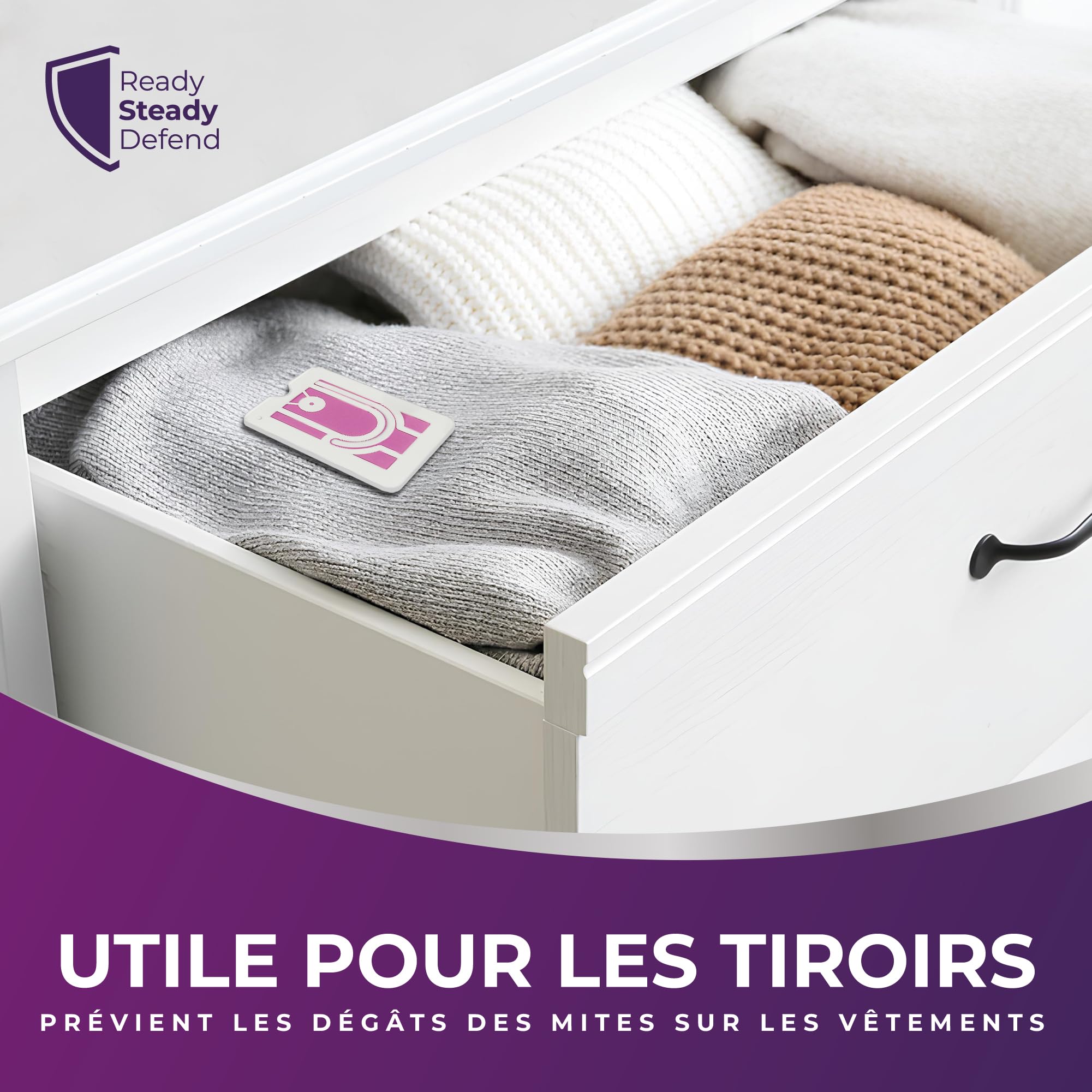 Anti-mites Vêtements Parfum Lavande 9 Textiles Protection 2 Mois
