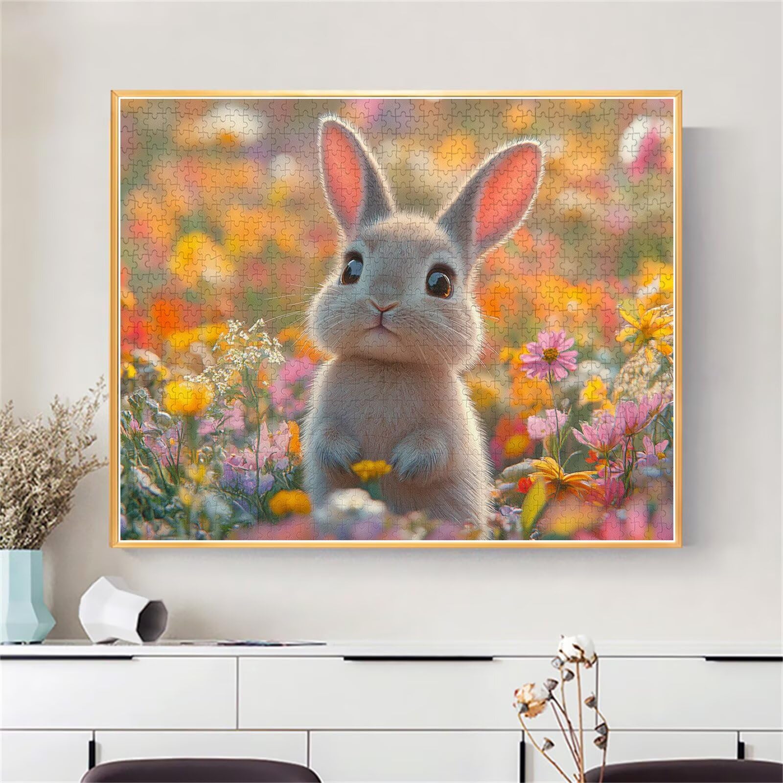 Puzzle Erwachsene 2000 Teile Kaninchen Blume Educa Jigsaw für Kinder ab 8 Jahren Mädchen Jungen, Erwachsene Impossible Klassische Puzzles Schwer, Anspruchsvoll Spielspaß, Als Geschenke 70x99cm t-952