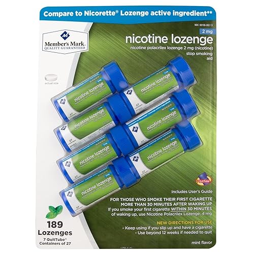 Members Mark anteriormente conocida como pastilla de nicotina Simply Right sabor menta 2 mg, 189 unidades