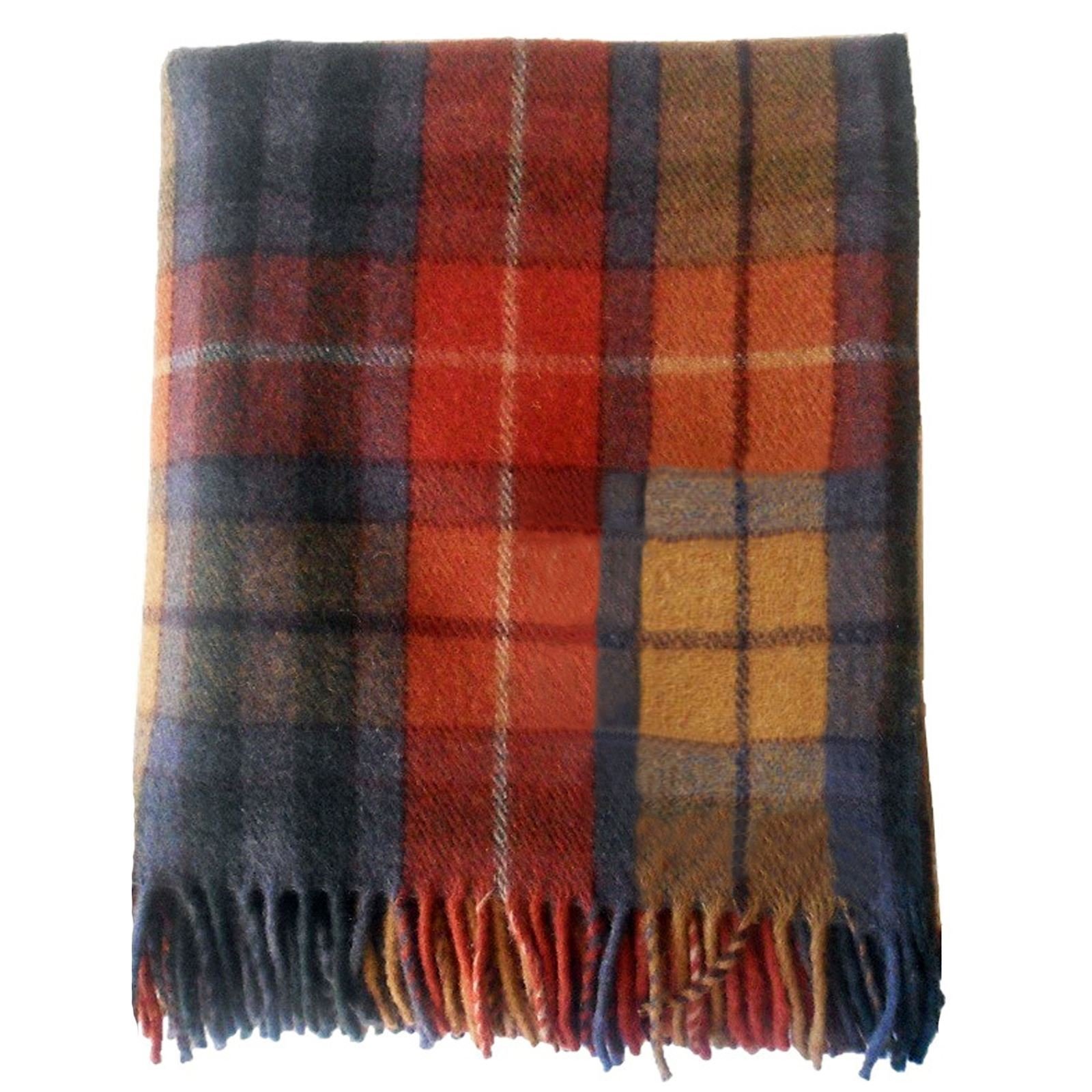 I LUV LTDHighland Scottish Wool Blanket Tartan Throw Buchanan Antique Large Sofa Throw 175cm x 157 cm (69" x 62") Plaid Outdoor Blanket Picnic Blankets Throws for Sofas