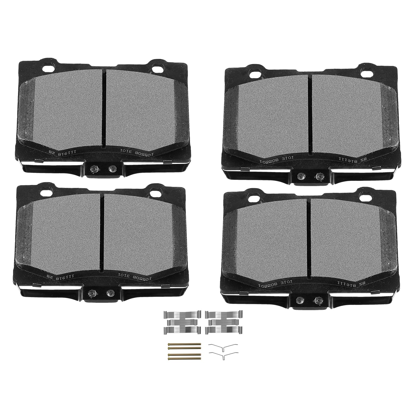 SCITOO D1091-7996 Front Semi-Metal Disc Brake Pad Set 4pcs w/Hardware | 2005-2008 For Acura For RL 3.5L,2009-2012 For RL 3.7L