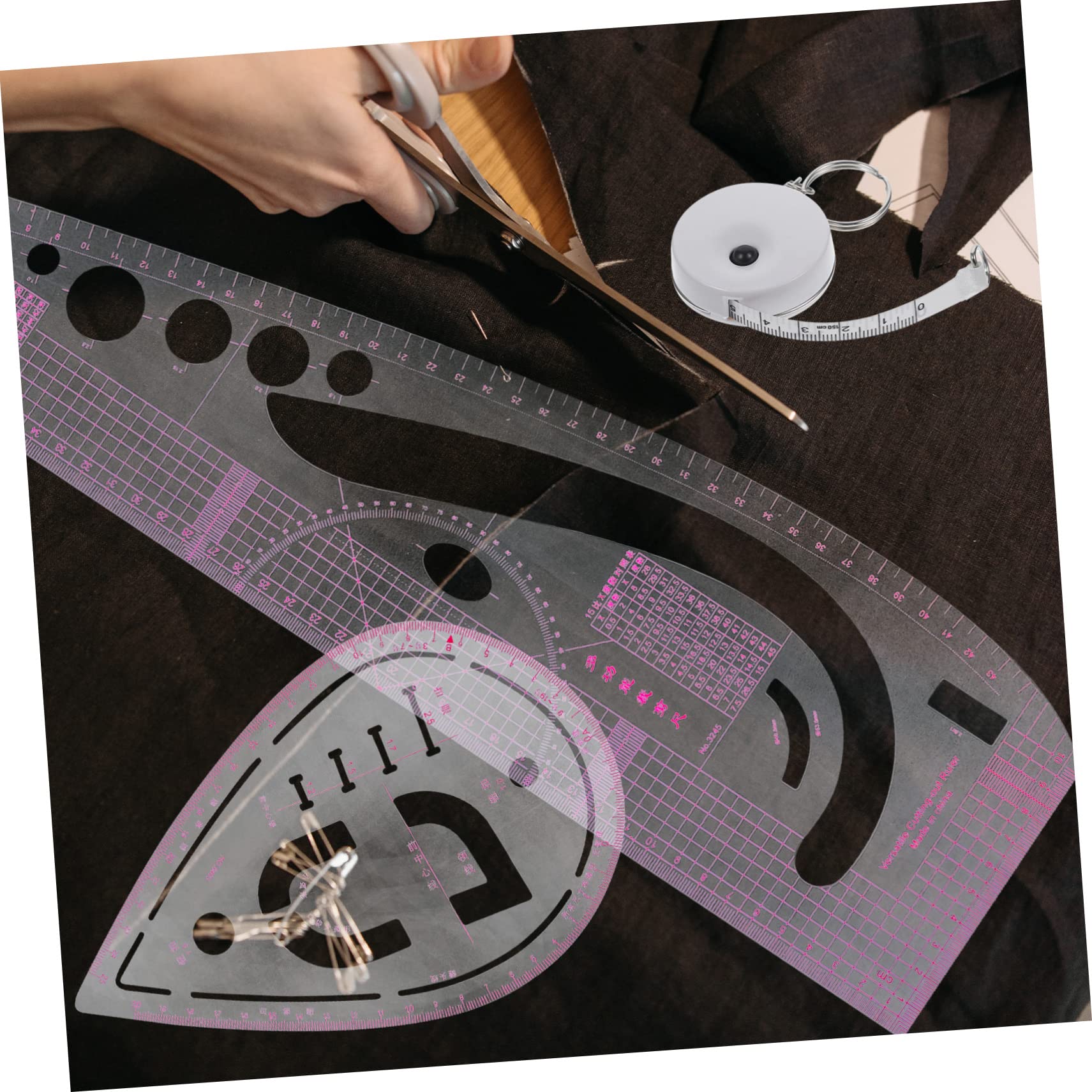 Juego de Reglas de Costura de Plástico Pvc para Diseño de Ropa