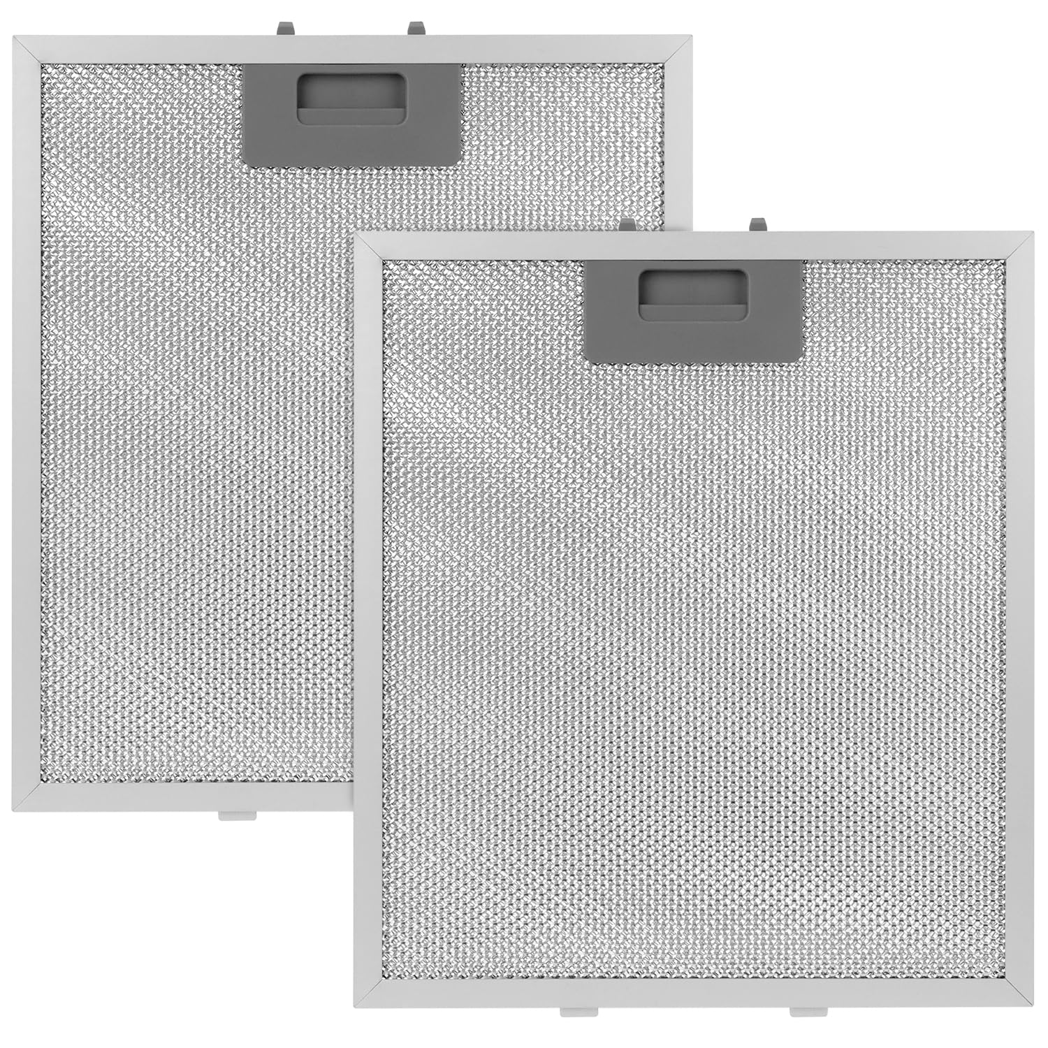 QWORK® 2 unidades 305 x 267 mm filtros de campana extractora universal, filtros de aluminio de 5 capas para extractor