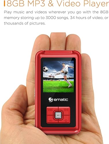 Miniatura 8 de Reproductor de vídeo MP3 Ematic con sintonizador FM Rosado