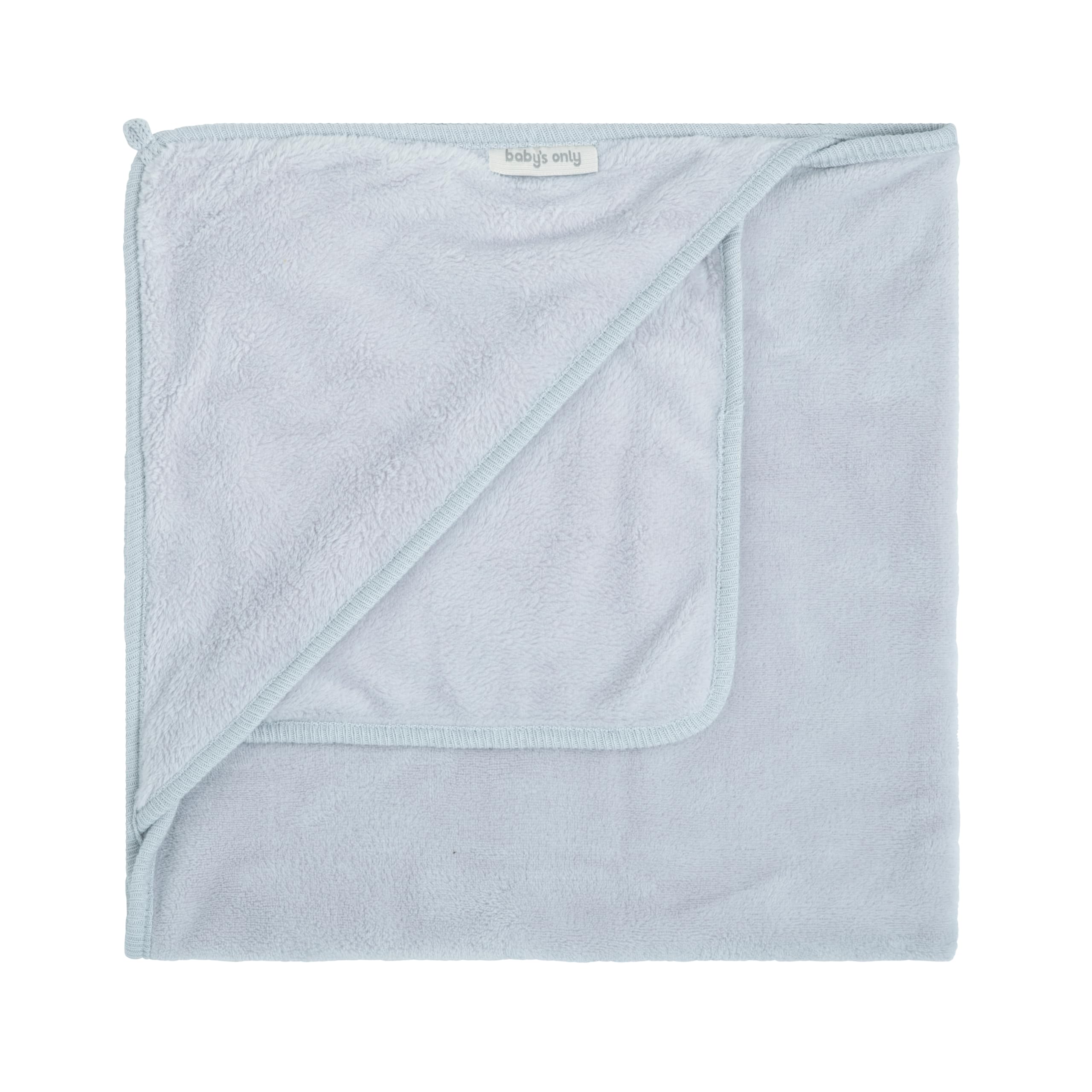 Baby's Only - Hooded baby blanket Cozy - Misty Blue - 75x75 cm โ image 1