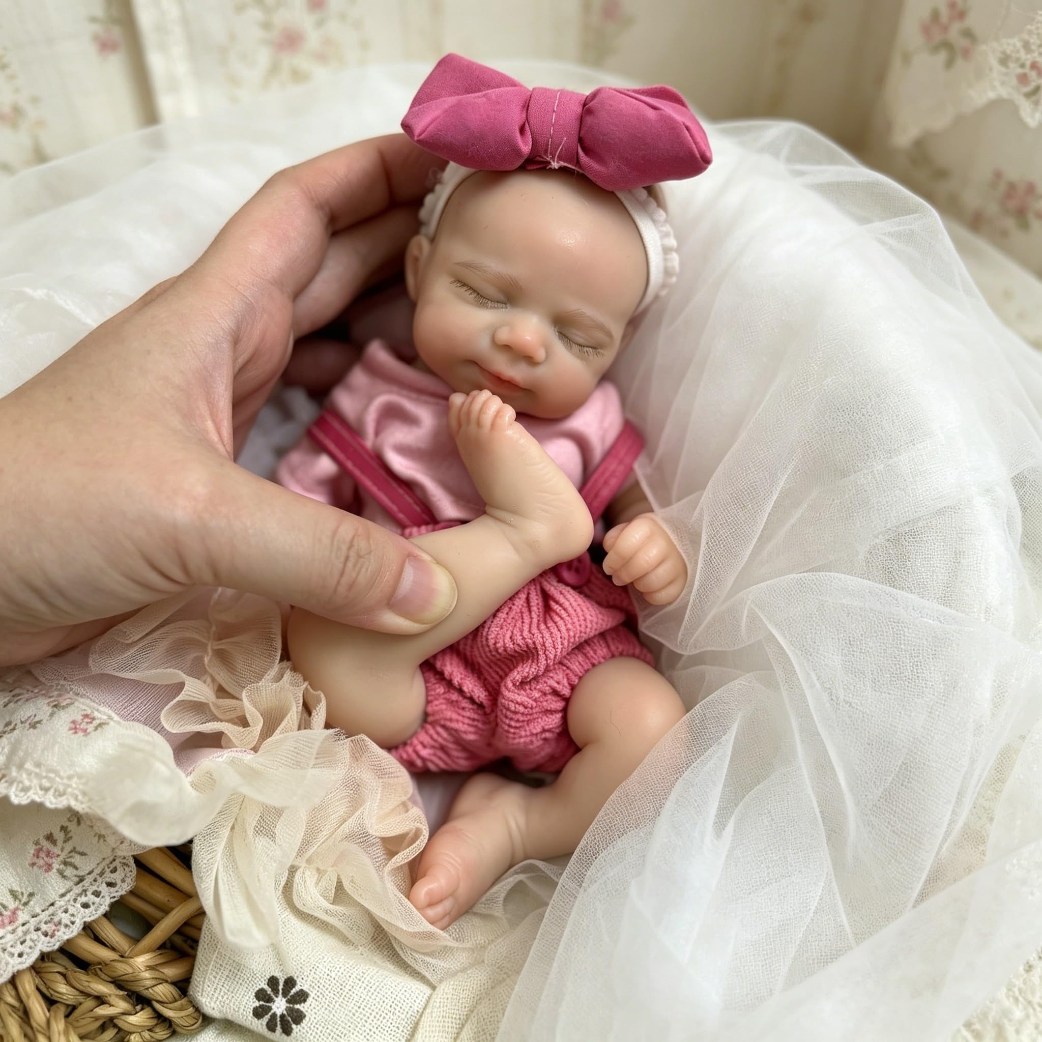 Gileutay 21cm Muñecas De Bebé Silicona Blanda Cuerpo Completo Niña Bebé Recién Nacido De Silicona De La Vida Real