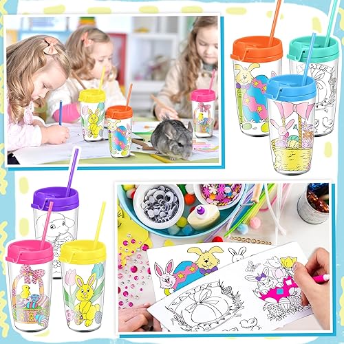 Miniatura 6 de Mumufy 6 Pieces Christmas Nativity Coloring Cup Nativity Coloring Craft Christmas Cups Christian Gifts for Kids Nativity Set Religious Crafts for