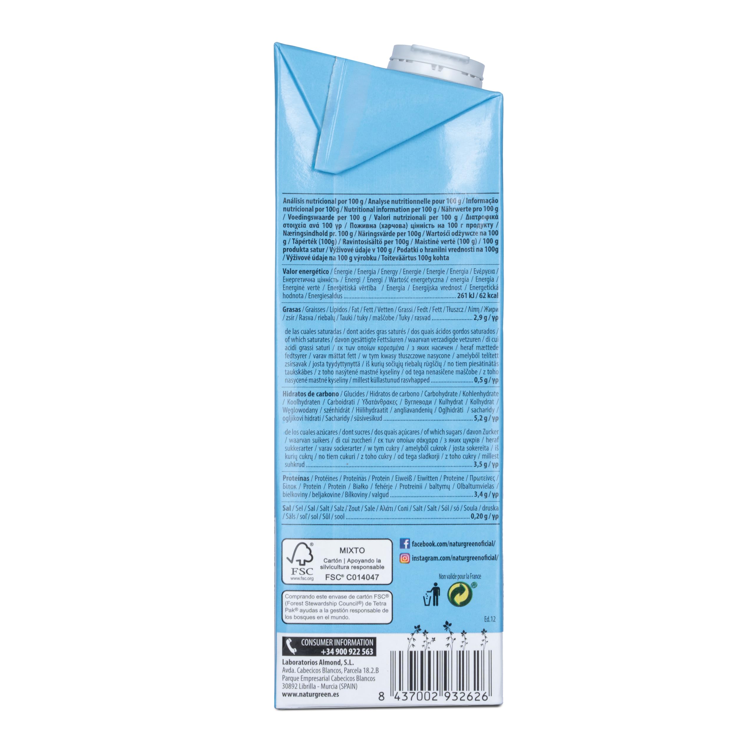 NaturGreen Soja Calcium Bio 1 L