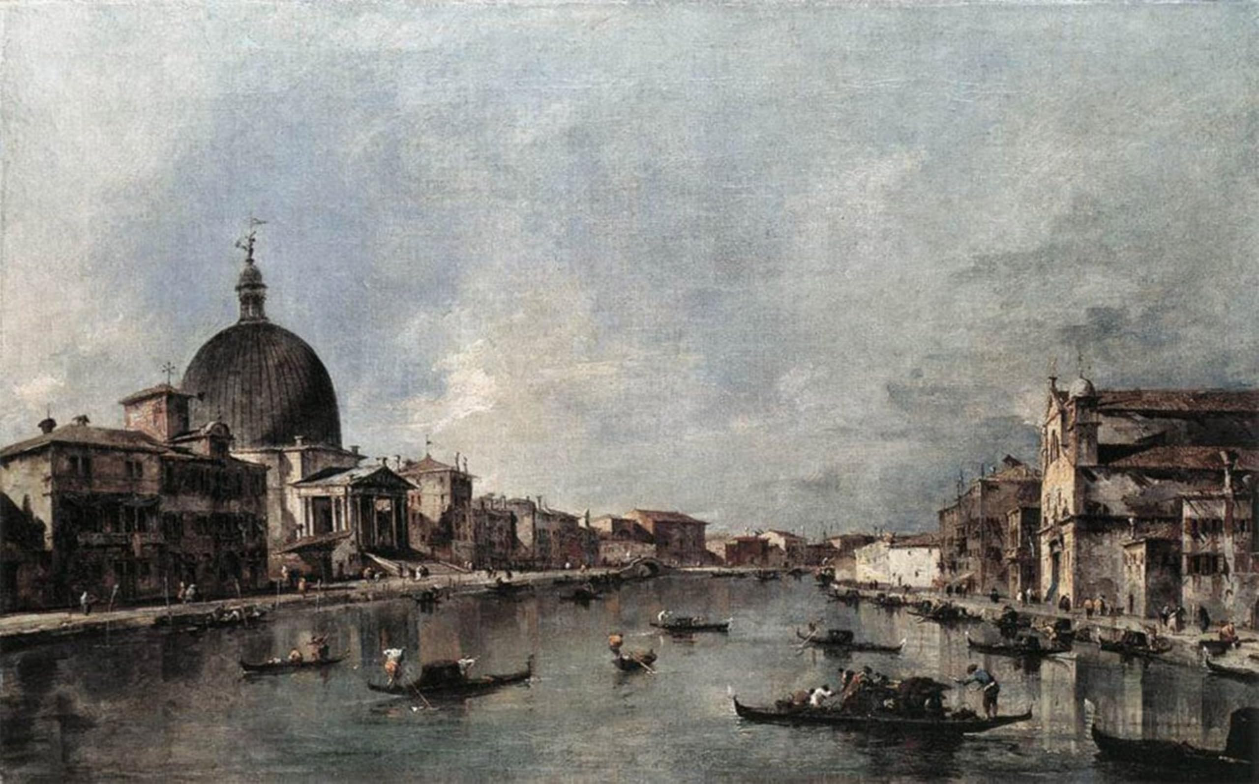 SERENDIPITP Aesthetic Poster Photo Wall Print Retro Picture The Grand Canal with San Simeone Piccolo and Santa Lucia Francesco Guardi Modern Wall Artwork for Home Decor 60x90cm