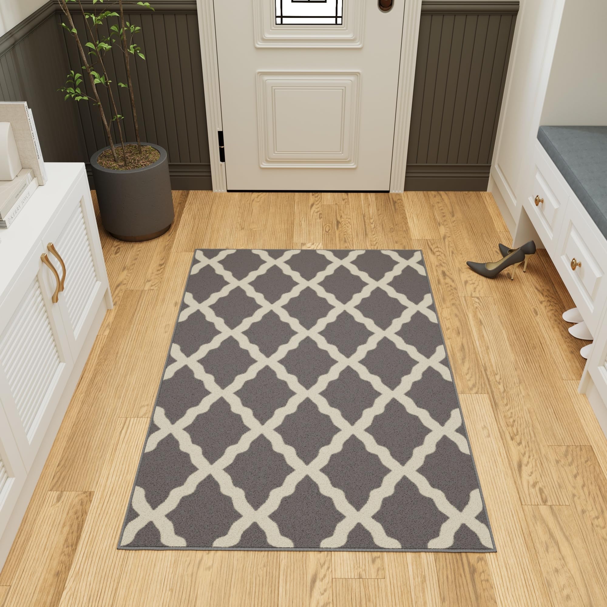 Ottomanson グラマーコレクション モロッコ ラグ 20x59 ネイビー Ottomanson グラマーコレクション モロッコ ラグ 20x59 ネイビー