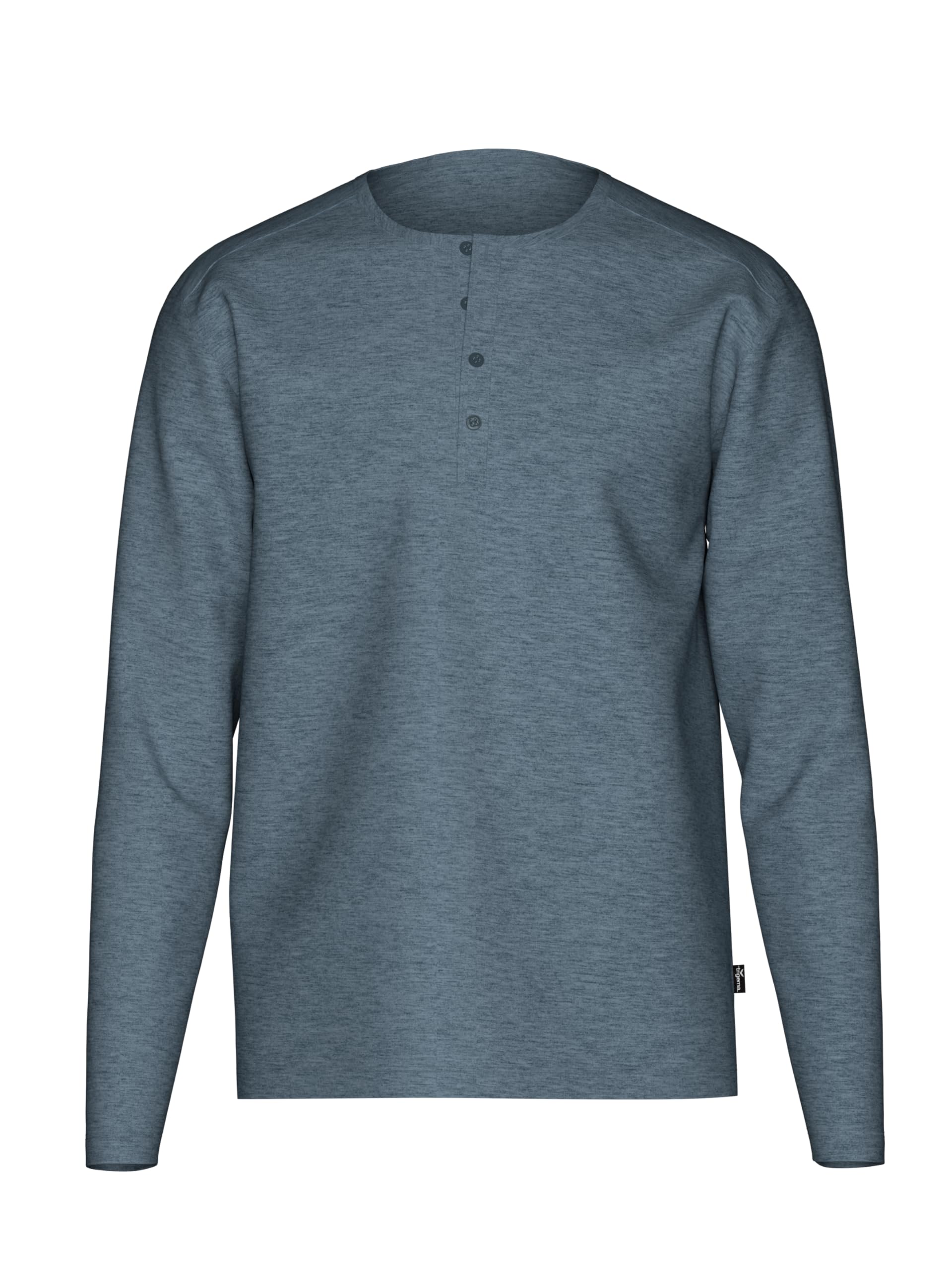 Trigema Langarmshirt mit Knopfleiste