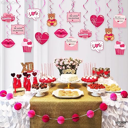 Miniatura 6 de KatchOn, Remolinos colgantes de San Valentín, grandes, paquete de 30, no se pueden hacer tú mismo, decoraciones colgantes de San Valentín,