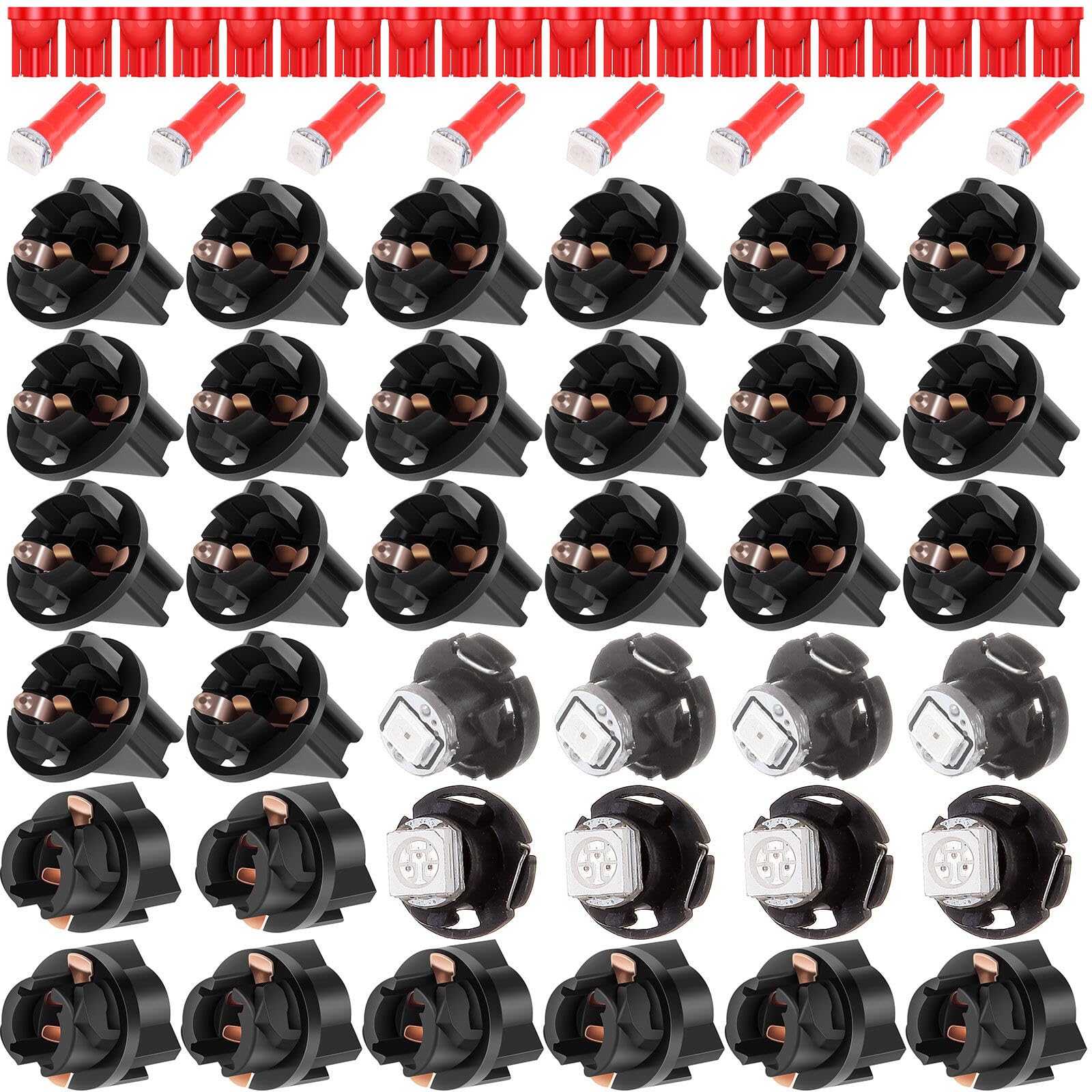 LBRST 20 x T10 6-3020-SMD Red 168 Instrument Lights 20 x T10 168 Twist Lock Socket 8 x T5 1-5050-SMD Red 74 73 2721 Instrument Lights 8 x T5 74 73 2721 Twist Lock Socket