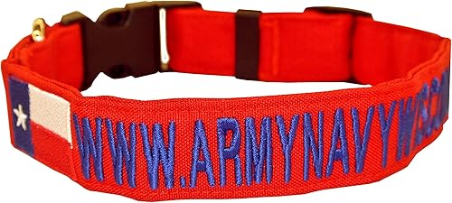 Miniatura 7 de Collares de perro personalizados de 1" con 1 logotipo. Más de 35 telas de camuflajesólido para elegir. Hebillas de plástico y metal.