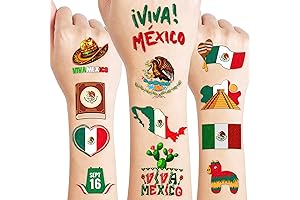 Mexican Independence Day Temporary Tattoos: Viva Mexico Party Essentials