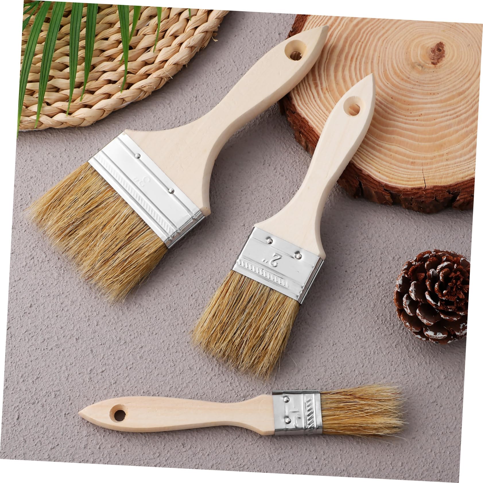 jojofuny 48 Piezas Cepillo De Parrilla Cepillo De Pintura Pinceles para Paredes Pintura De Muebles De Alimentos De Pastelería para Asar para Pintura Óleo