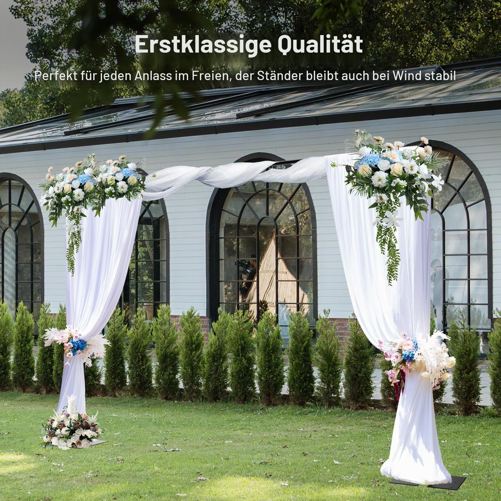 EMART Foto Hintergrund Ständer 3x3,6 m, Heavy Duty Fotohintergrund Ständer mit Metallstahlbasis, Verstellbarer Hintergrundsystem Fotostudios für Fotografie Video Studio Hochzeit, Party