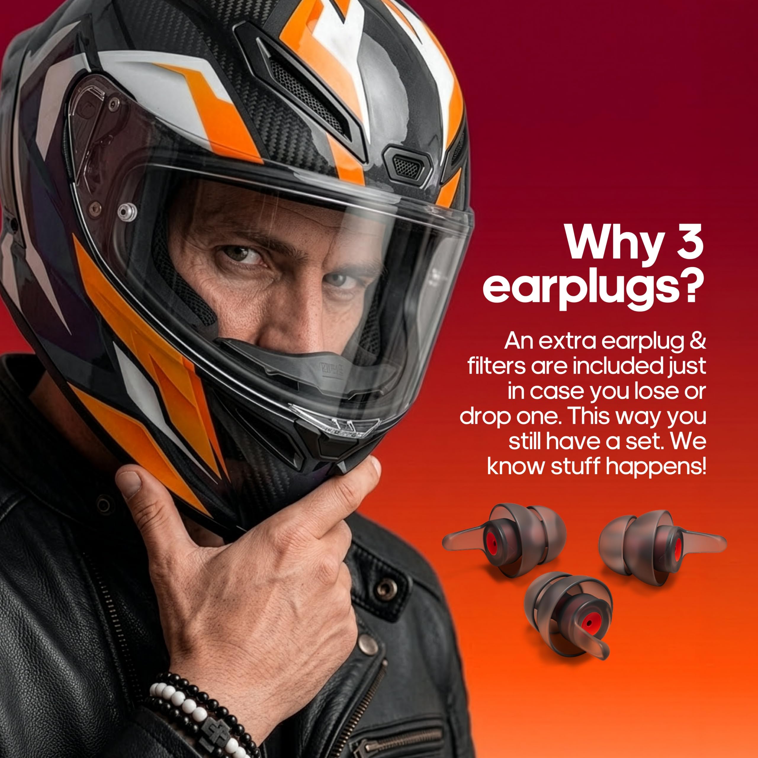 EarPeace Moto Earplugs - Reduce Motorcycle Noise -6