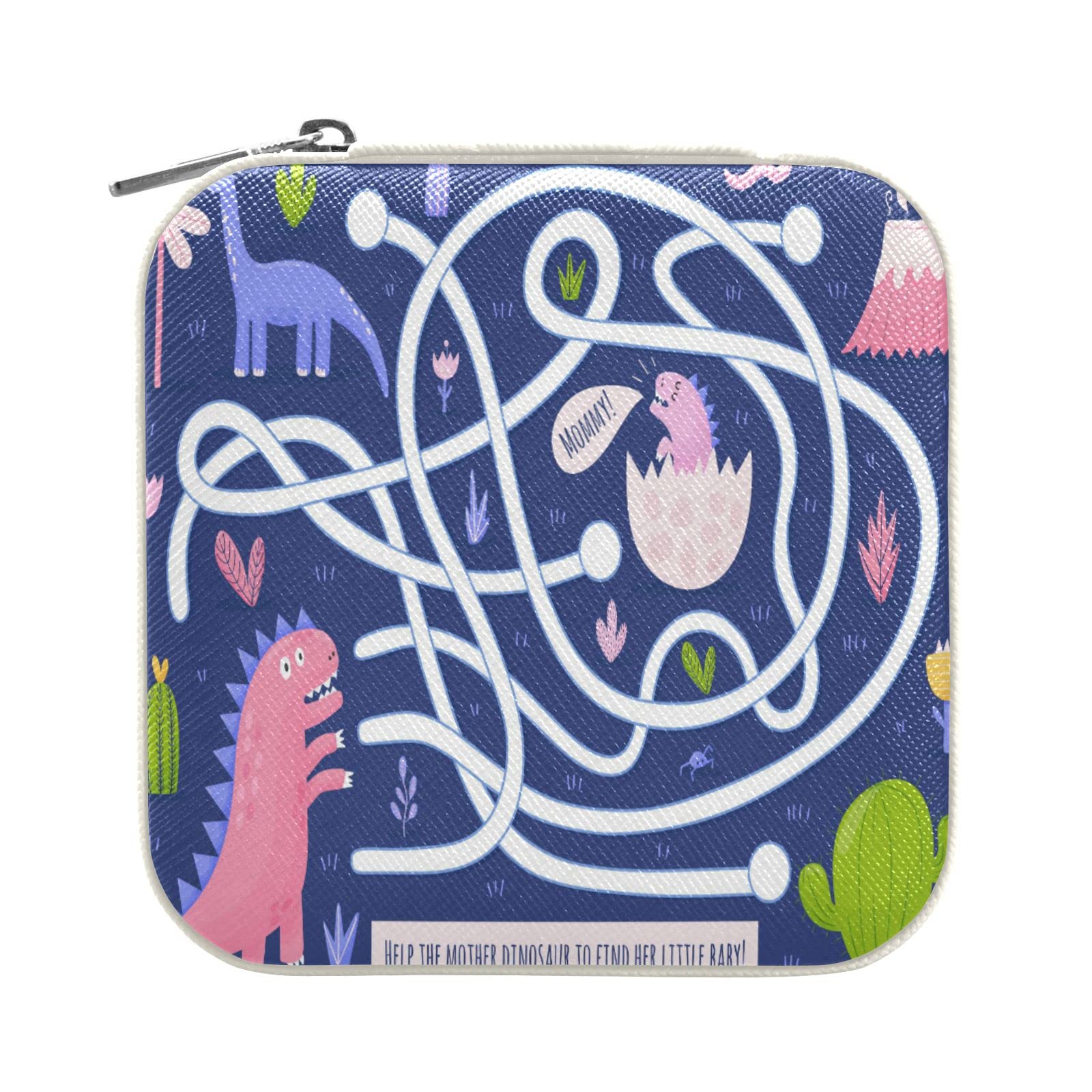 Petite Boîte à Bijoux Pour Femme En Cuir Synthétique Portable Pour Bagues, Boucles D'oreilles, Collier, Montre, Cadeau Pour Filles Et Femmes, Beau Motif Floral