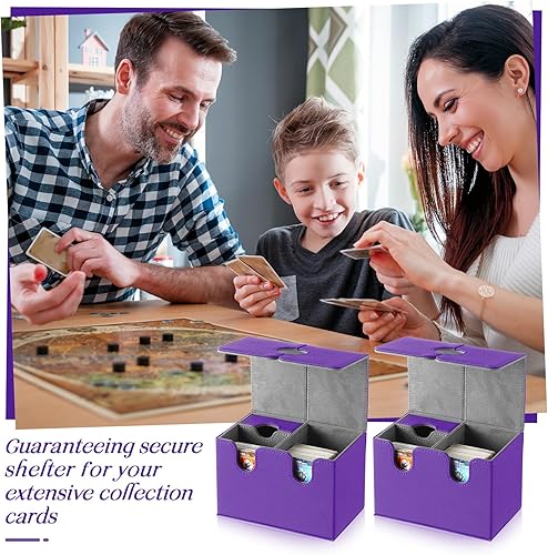 Miniatura 6 de Jetec 2 juegos de fundas para tarjetas intercambiables, más de 200 organizadores de tarjetas de piel sintética, caja de almacenamiento con cierre