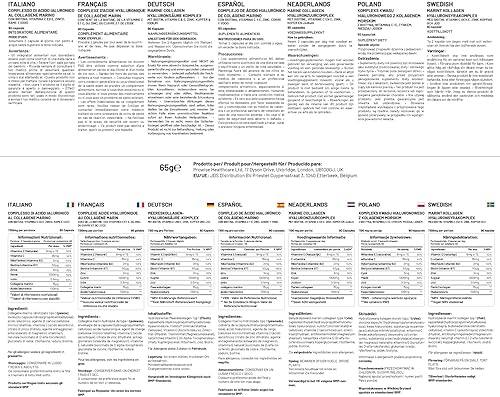 Miniatura 4 de Colágeno marino con ácido hialurónico 1100 mg  90 cápsulas potenciadas con ácido hialurónico, vitaminas C, E, B2, biotina, cobre, zinc y yodo  para