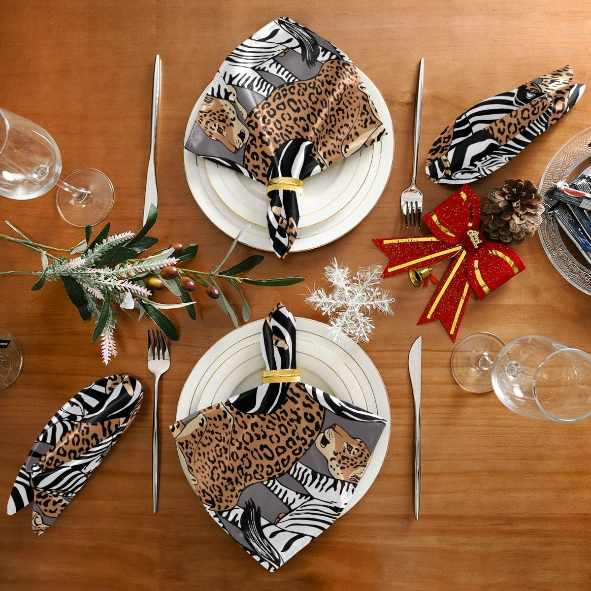 80% оƒƒ Dіѕсоunt XMCL AUUXVA Table Cloth Napkin Animal Zebra Leopard Print Washable Dinner Napkin for Weddings,Parties,Banquet Holiday Dinner & More,20X20,6 Piece Exсluѕіvе Dіѕсоunt 80% оƒƒеr XMCL AUUXVA Table Cloth Napkin Animal Zebra Leopard Print Washable Dinner Napkin for Weddings,Parties,Banquet Holiday Dinner & More,20X20,6 Piece
