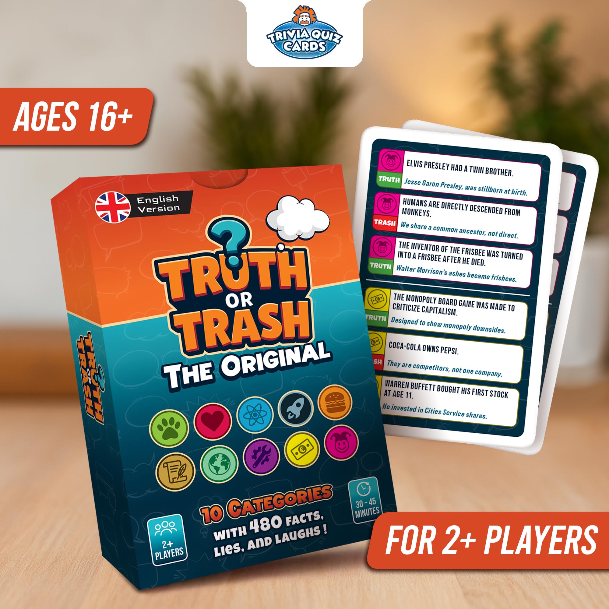 Truth or Trash - The Original Party Card Game for Adults Teens & Families, White/Off-white, Small - Image 2