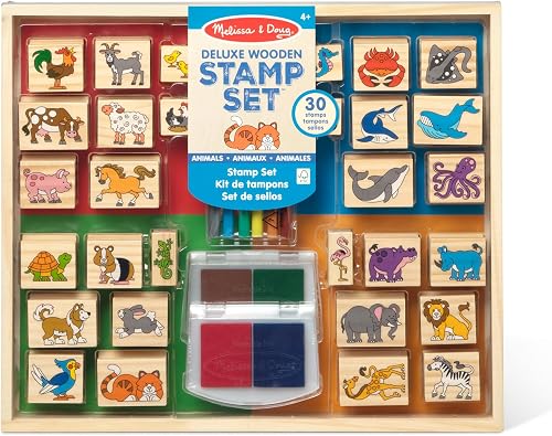 Deluxe Wooden Stamp Set - Animals