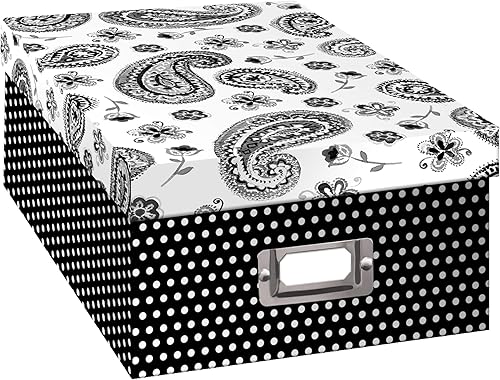 Caja Pioneer para guardar fotos con diseño chevron, B-1BW/CHEV