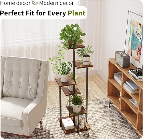 Miniatura 6 de VonDream Soporte de 5 niveles para plantas de interior, soportes para plantas de interior múltiples, soporte de flores de esquina para sala de