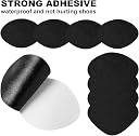HTZNHXT 6 Pairs Shoe Heel Repair, 4 Pairs Self Adhesive Inner Shoe Patches for Holes, Sneakers Repair Patch Kit, Leather Shoes, High Heels (Black) gallery image