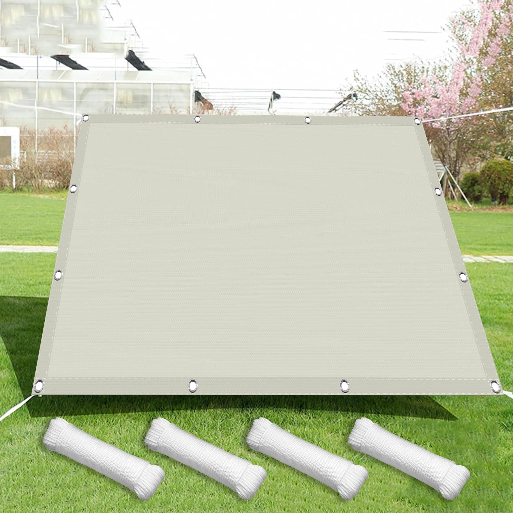 Voile d'ombrage rectangulaire anti-UV pour ombrager la terrasse