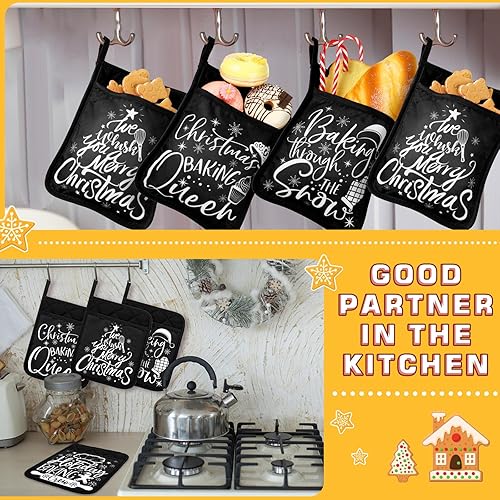 Miniatura 6 de Regalo de agradecimiento para profesores para mujeres, divertidos soportes para ollas de regalo de agradecimiento, guantes de horno resistentes al