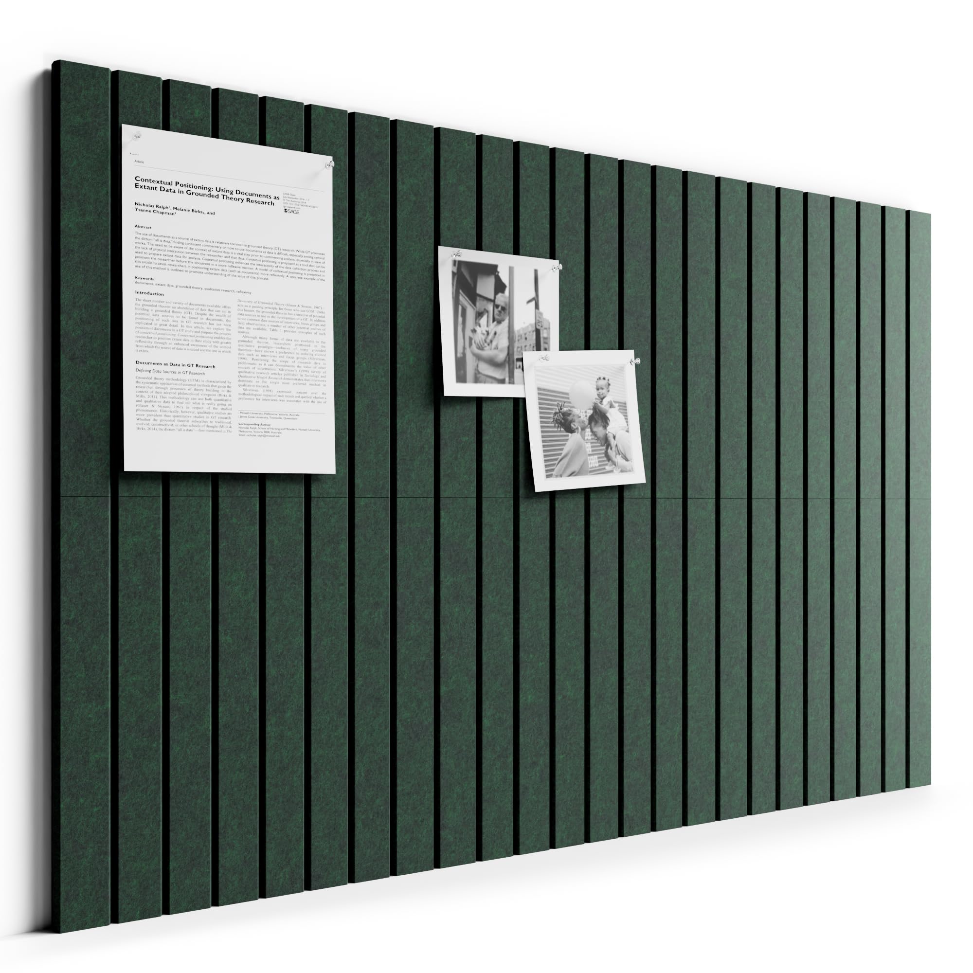 Bumusty 12er-Pack Filz-Pinnwand Lamellen-Optik 120 x 90cm,Alternative zu Korktafel,Inkl.70 Klebestreifen,Memoboard,Fotowand & Visionboard Für Büro,Kinderzimmer & Klassenzimmer