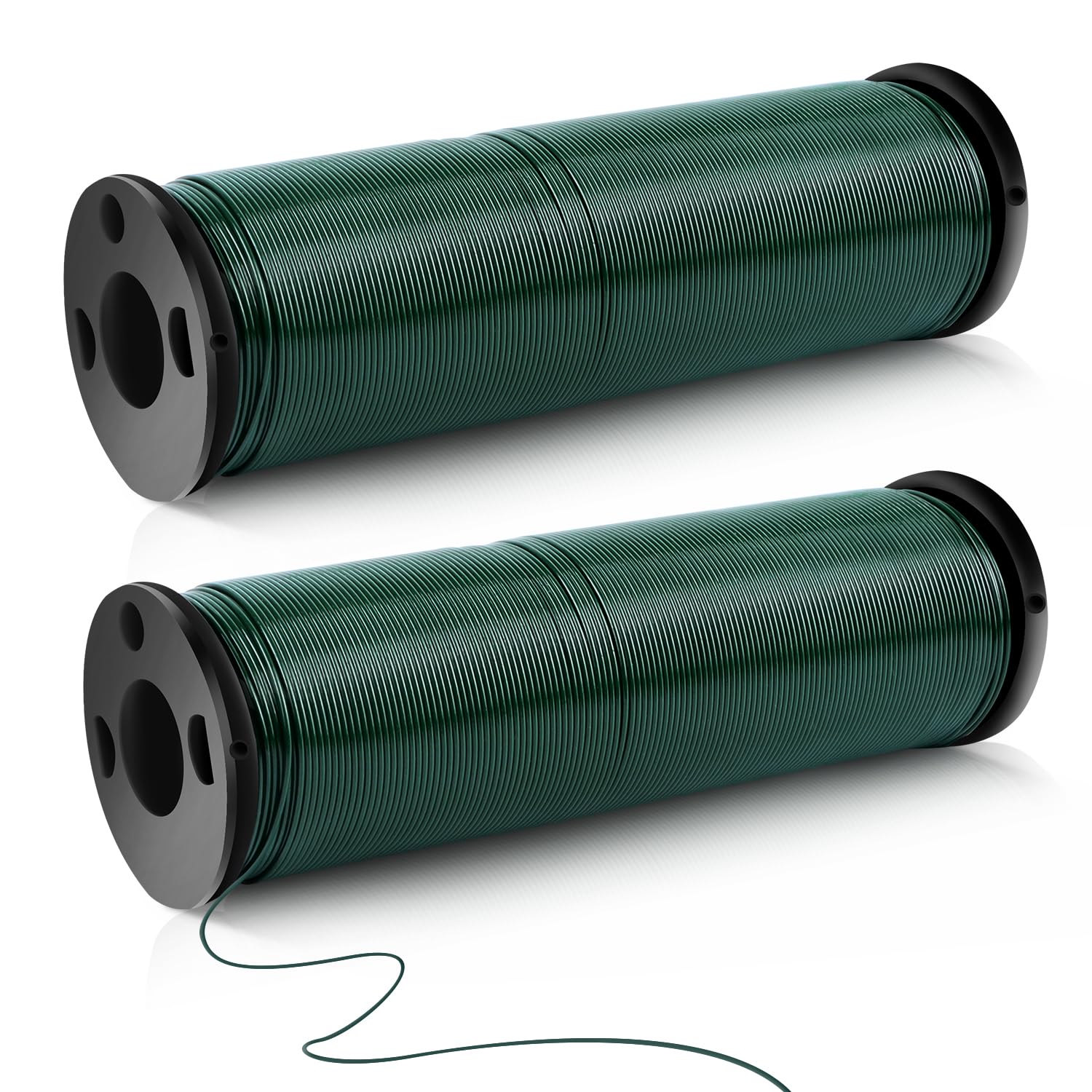 Lot De 2 Fils De Fer Galvanisé Pour Fleurs - Longueur 35 M, Diamètre 0.7 Mm, Pour Jardinage Et Art Floral