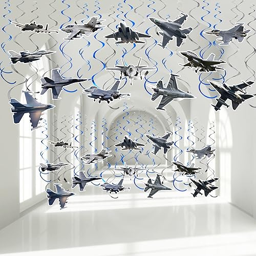 Miniatura 1 de 26 piezas de decoración de remolinos colgantes para avión, suministros de remolinos colgantes, serpentinas colgantes de avión para niños,