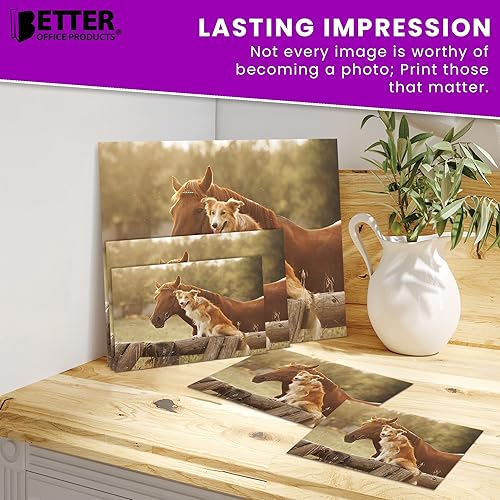 Miniatura 7 de Better Office Products, paquete variado de 200 hojas en total (120 unidades, 4 x 6 pulgadas, 40 unidades, 5 x 7 pulgadas, 40 unidades, 8.5 x 11