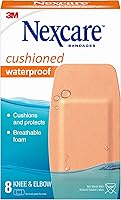 Vista 2 de Nexcare Vendaje acolchado de espuma impermeable, rodilla y codo, beige, 8 unidades (paquete de 1)