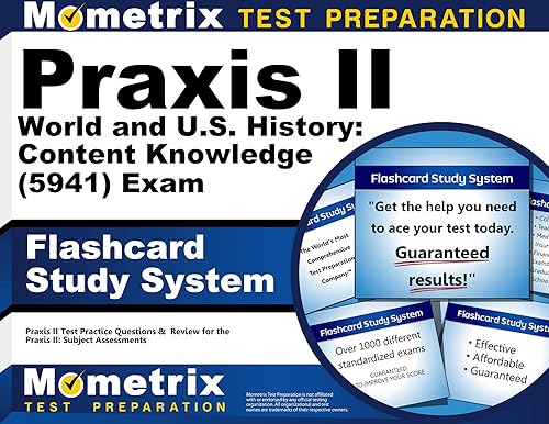 Praxis II World and U.S. History: Content Knowledge (5941) Exam Flashcard Study System: Praxis II Test Practice Questions &amp; Review for the Praxis II: Subject Assessments (Cards)