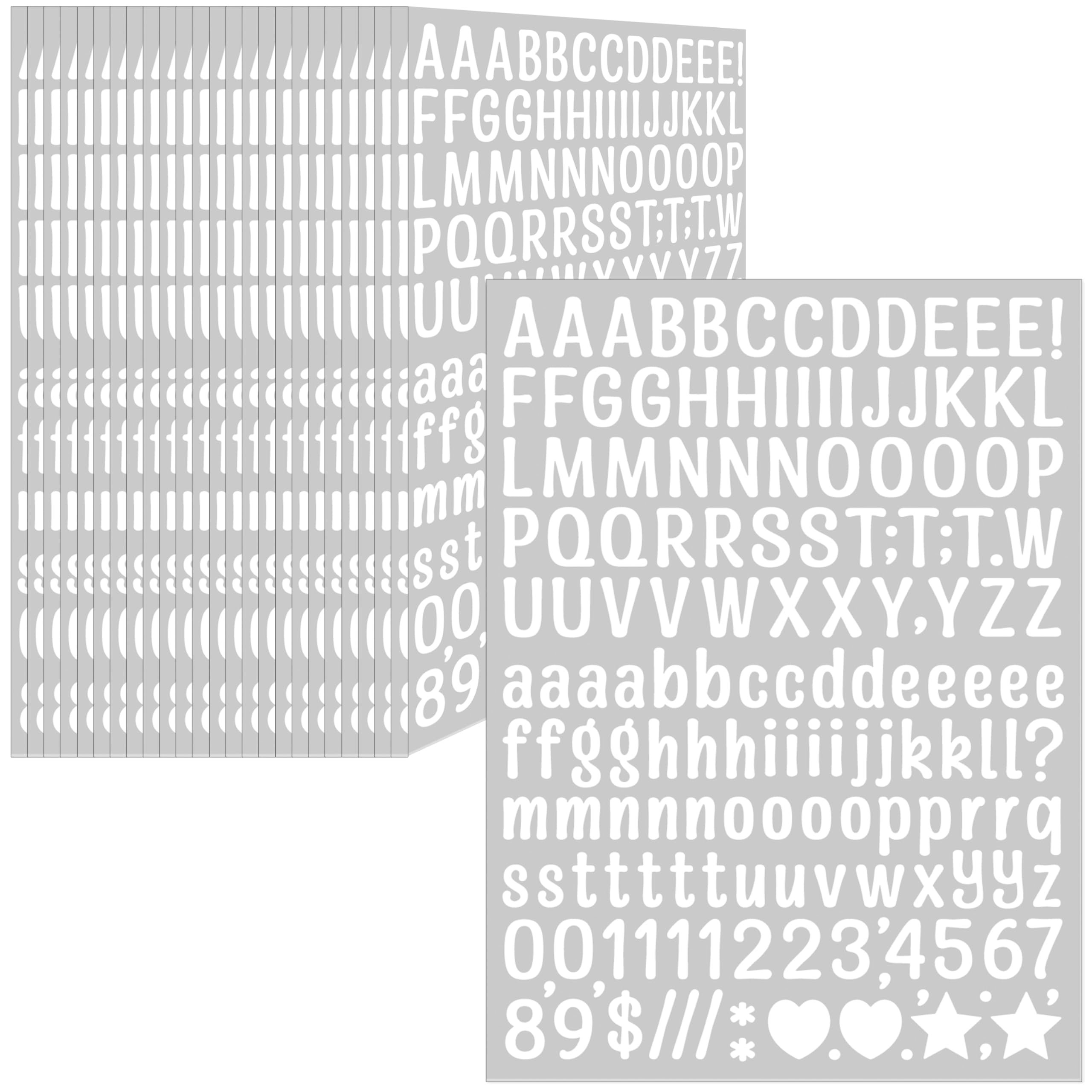 Snapklik.com : 4800 PCS 30-Sheet Small Letter Stickers Half 0.5 Inch ...