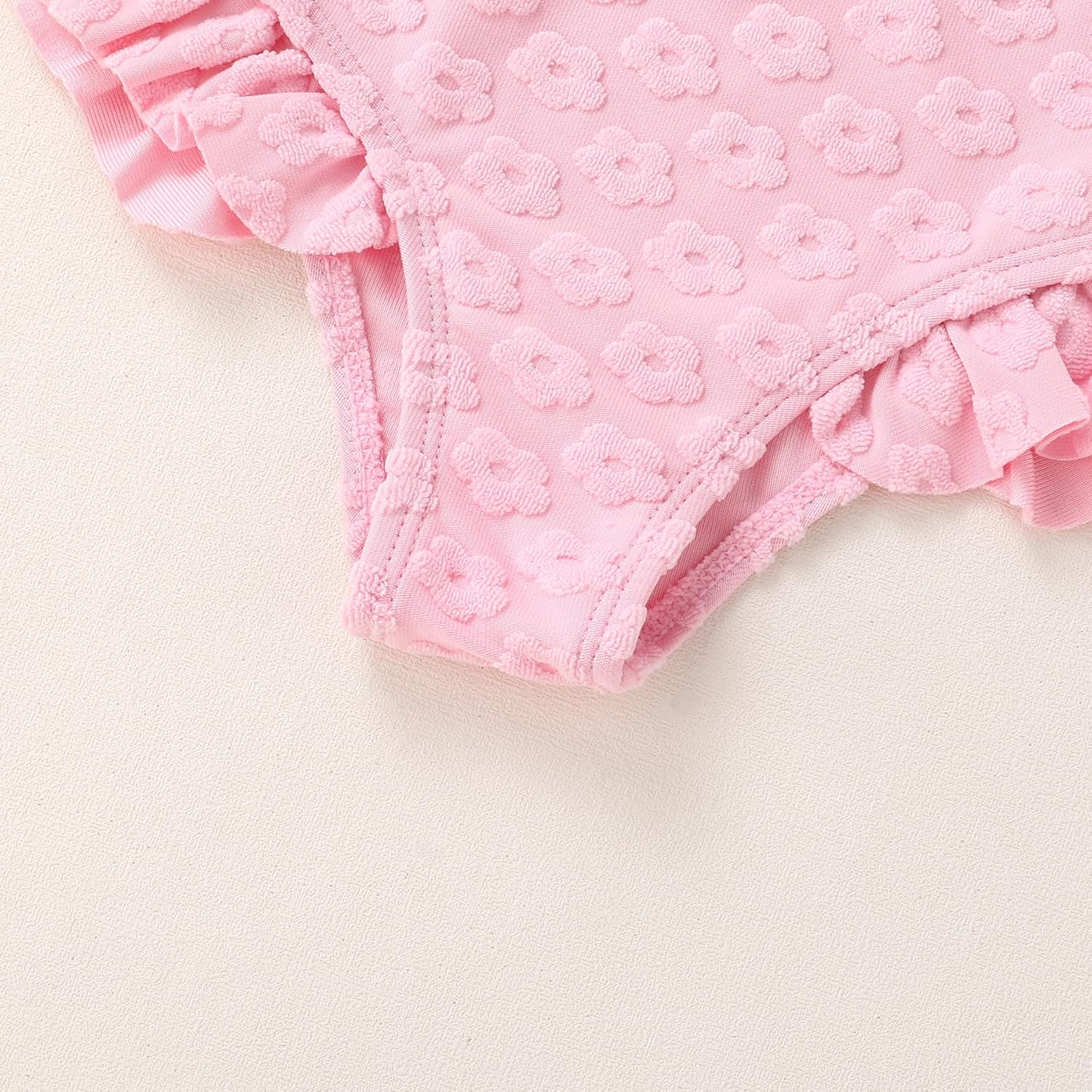 YOUNGER TREE Toddler Baby Girls Swimsuit Two Piece Solid Color Stripe Swimwear Summer Beach Bikini Bathing Suit - Image 6